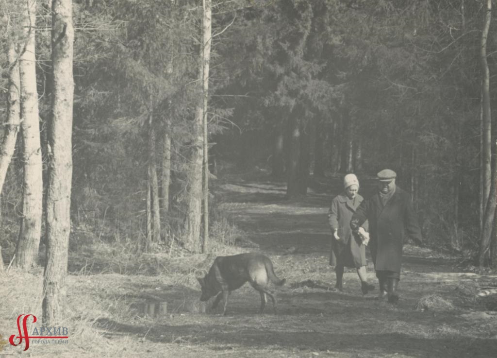 Прогулка в тенистых аллеях Балатовского парка. 9 апреля 1967.