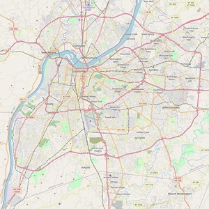 Карта города Луисвилль