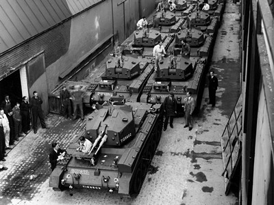 Tanks at Cowley (the Morris Motor Company) The photo has been provided by Science Photo Library.