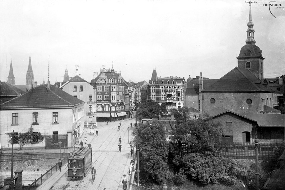 Straßenbahn der Stadt Duisburg zu Beginn des 20. Jahrhunderts