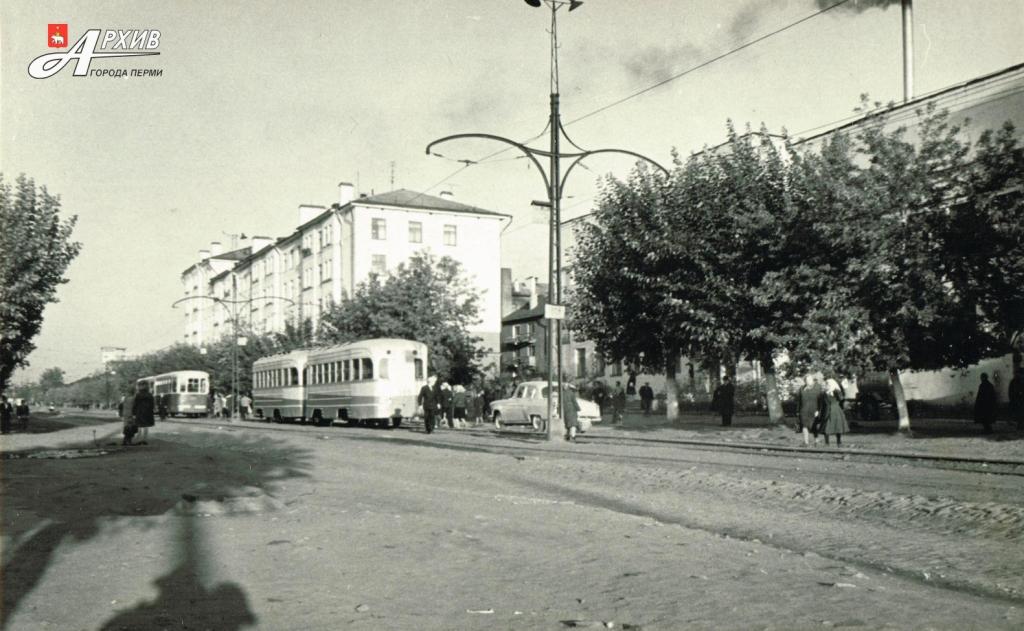 Трамваи на ул. Ленина. 1966