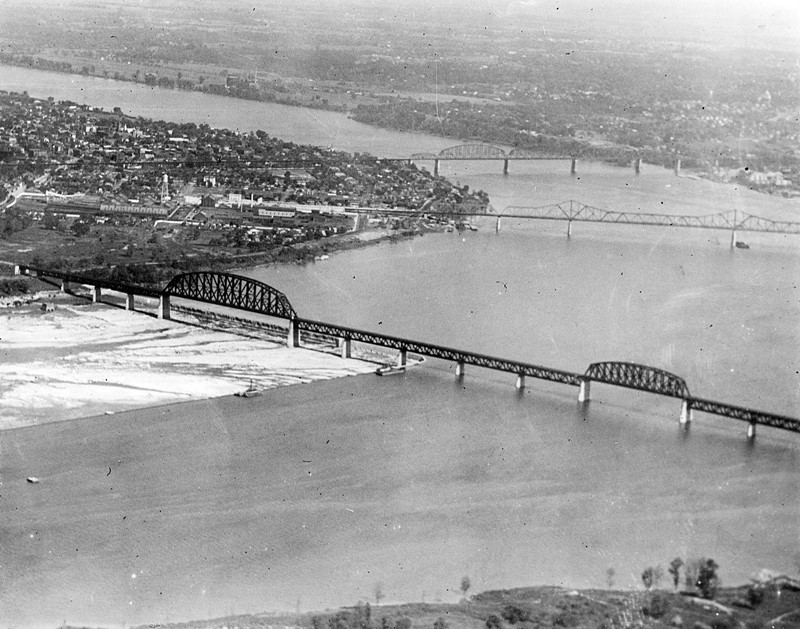Мост Четырнадцатой улицы / Железнодорожный мост Пенсильвании, Луисвилль, Кентукки, 1929 год