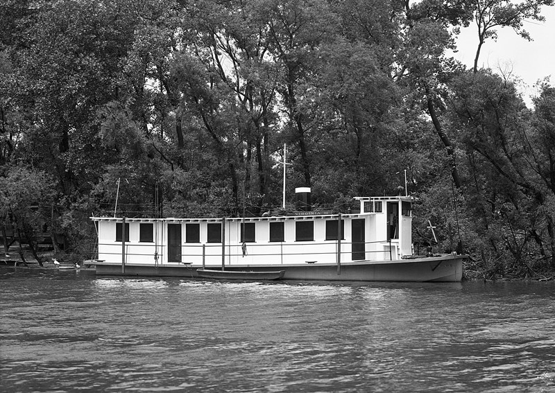 Вирджиния III, паровая яхта, пришвартованная на реке Огайо, Кентукки, 1930 год