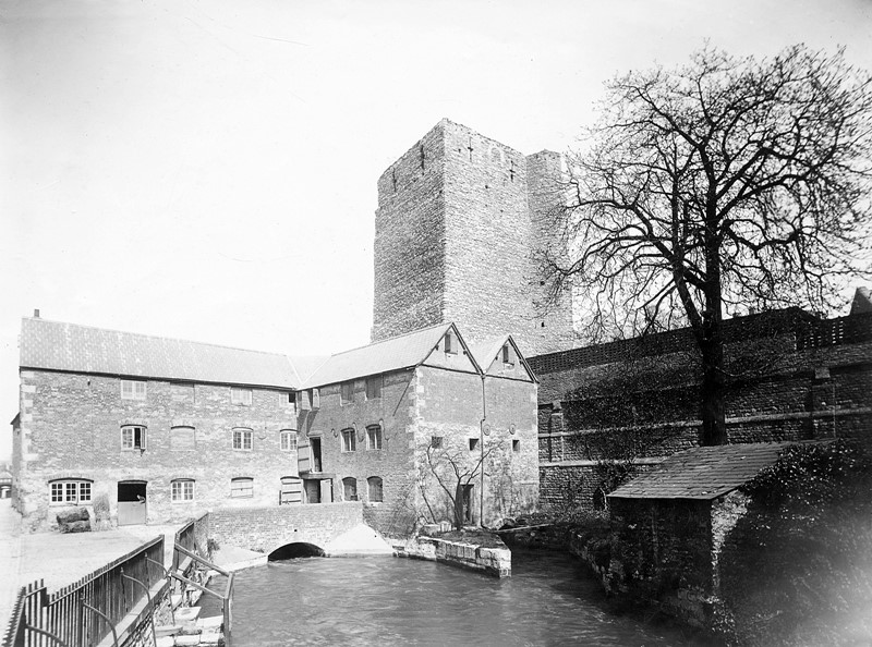 Oxford Castle Mill and St George's Tower, 1901 (Henry Taunt)