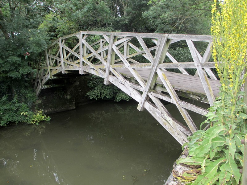 The Mathematical Bridge, built c.1924, is a copy of a similar though longer bridge at Queens' College Cambridge built in 1749