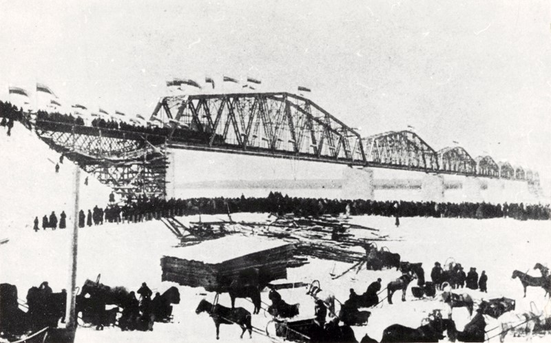 Торжественное открытие Камского железнодорожного моста 27 января 1899 года